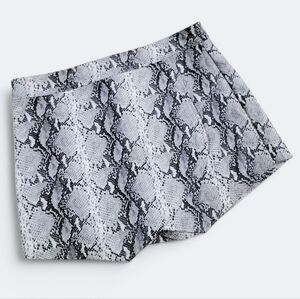Cloud Ten Snakeskin Print Shorts Skort Vegan Faux Leather Size Medium